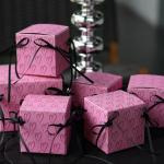 Custom Pink Wedding Candy Box Chocolate Bread Box Bow Gift Folding Box Wedding