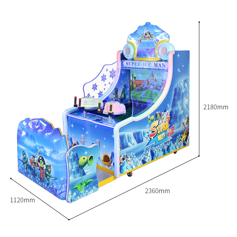 Coin Pusher Water Shooting Arcade Machine / Lottery Ticket Game Machine