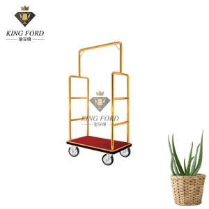 Quality Titanium Hotel Equipments And Supplies Luggage Cart 1140*70*640mm wholesale