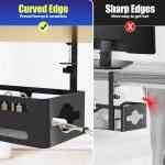 Metal Cable Management Box for Under Desk Cable Management 1mm Thickness Powder