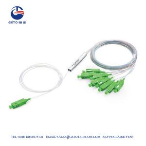 Quality SC APC SM Mini Steel Tube Type 4 Way 1x4 Fiber Optic Splitter PLC wholesale