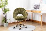 Green Swivel D18.90”Living Room Office Chair With Golden Feet Base