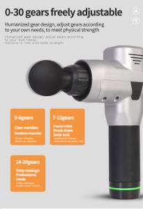 Quality Fitness Enthusiasts Electric Handheld Massage Gun LCD Touch Screen wholesale
