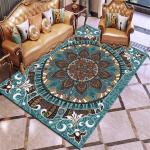 Household Polyester Living Room Floor Carpets Middle Eastern Style Dining Room