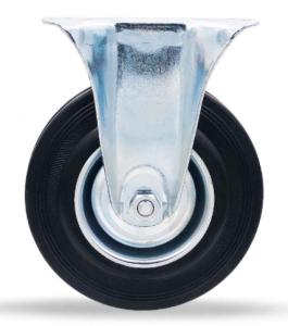 Quality 6 Inch Heavy Duty Trolley Wheels Fixed Castors Rubber Castor Wheel wholesale