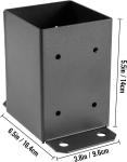 Wood Fence Post Anchor Base Deck Porch Railing Support Trim Coated Steel Post