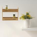 Countertop Seasoning Stand Bamboo Kitchen Shelf Wooden Crafts Supplies