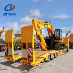 Heavy Load Gooseneck Lowboy Semi Trailer for Excavator Transport 3 Axles 4 Axles