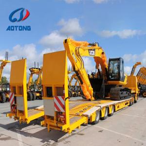 Quality Transport Heavy Equipment Conveniently with Aotong Mechanical Folding Low Bed Trailer wholesale