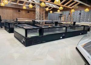 Quality Four Side Horizontal Glass Combined Island Freezer Static Cooling R290 wholesale