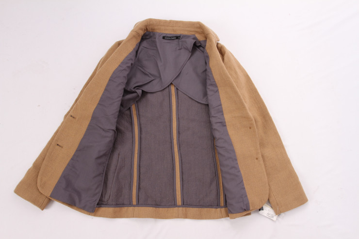 Brown 57% Cotton 43% Linen Women Casual Blazer