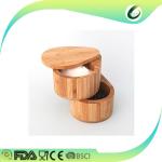 Natural Color Bamboo Salt And Pepper Mills , Wood Salt Shaker And Pepper Grinder