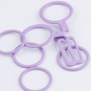 Quality DTM Purple 15mm Metal Bra Hooks , Swimsuit Bra Hooks wholesale