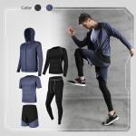 Fitness Men Cotton Polyester Running Wear Sports Training Suit
