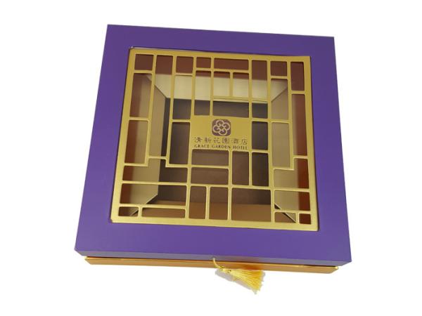 Purple Cardboard Box Customized Gift Box Packaging Colors Printed Design