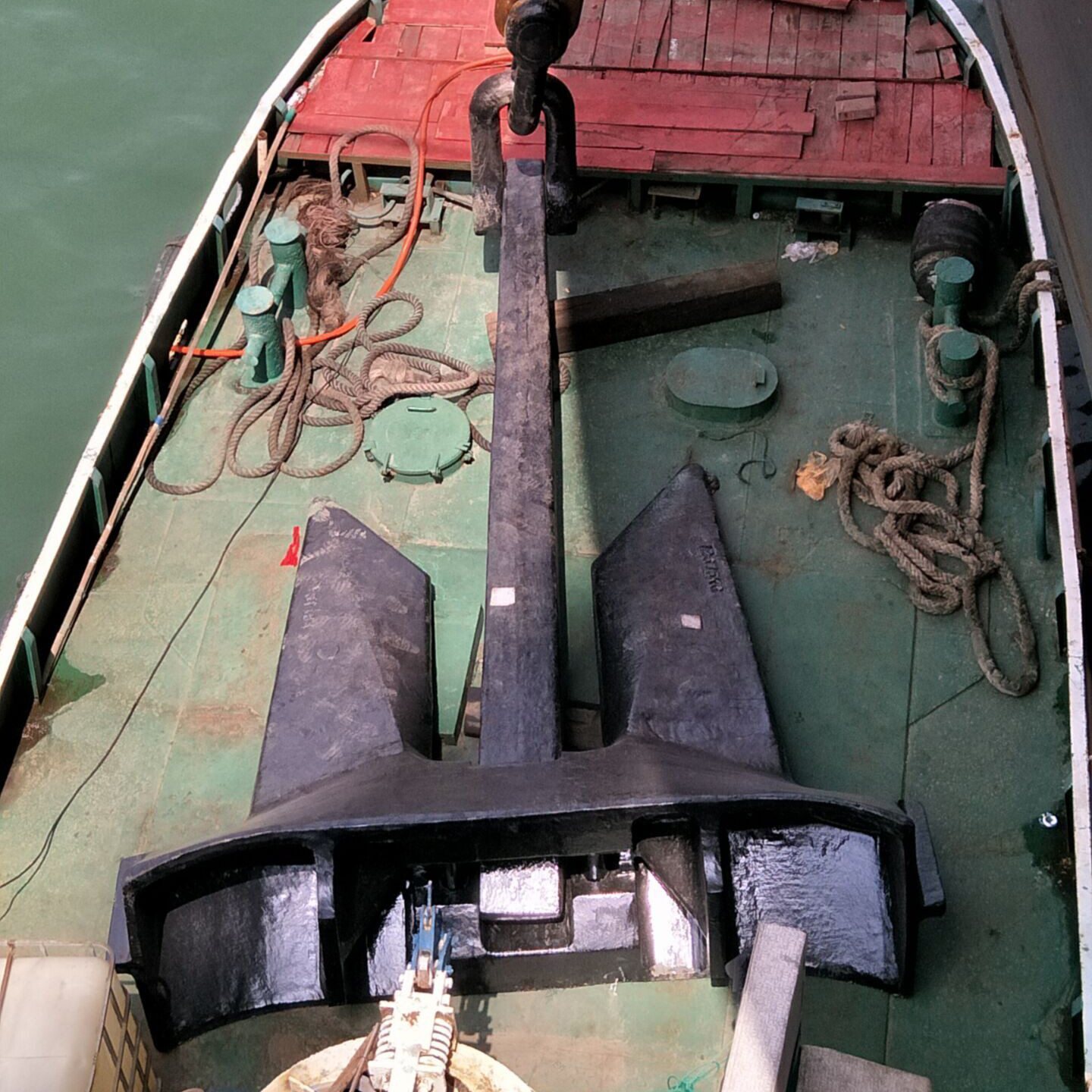 HHP Black Painted Baldt Stockless Anchor , Baldt Anchor And Chain 200kg To 50000kg