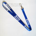 Nylon lanyard with sliding metal coin, metal coin nylon ribbon