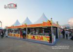 Portable 5x5m pagoda gazebo canopy tent aluminum frame and PVC roof cover used