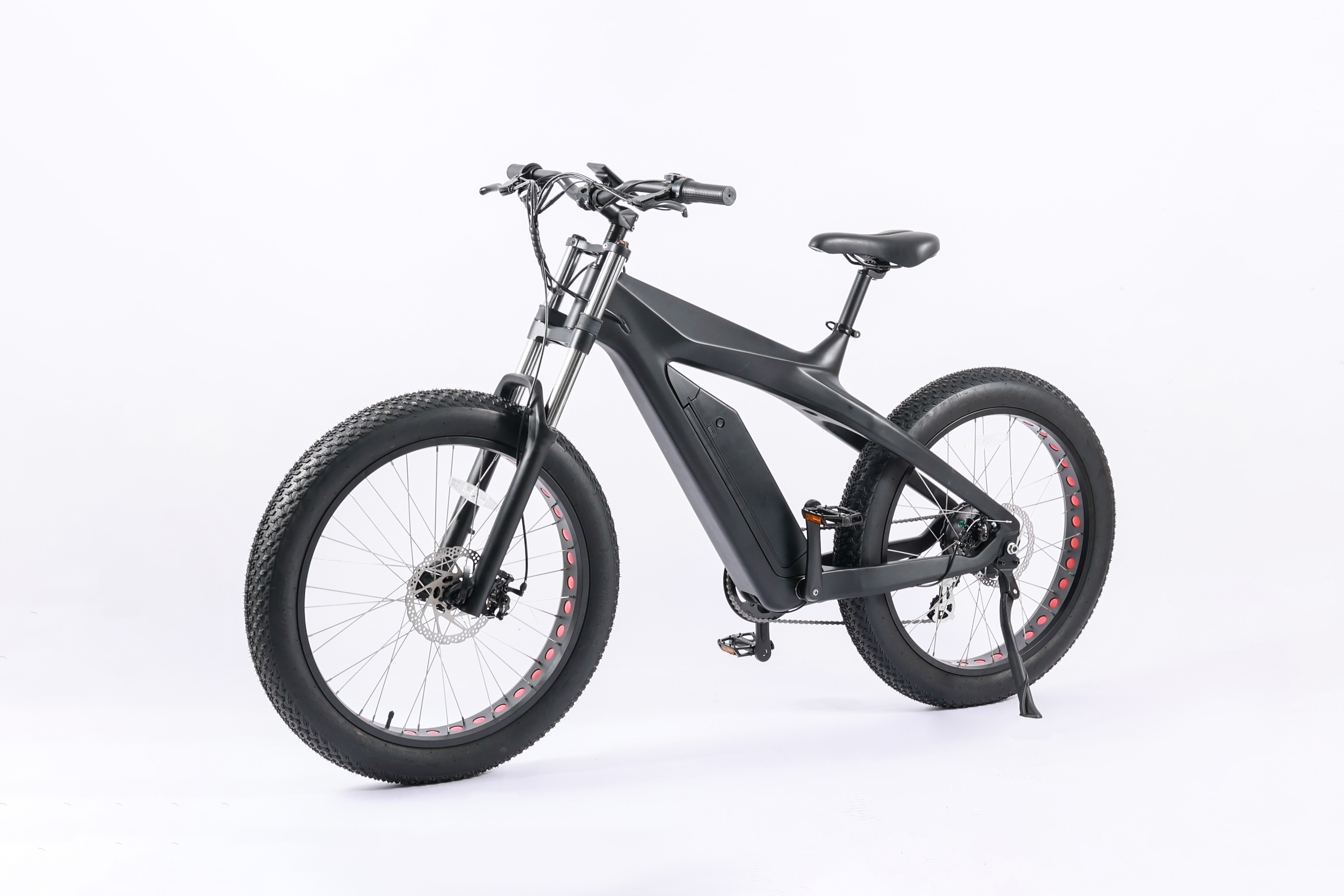 750w Carbon Fiber Enduro Electric Mountain Bike with 26" Wheel Size and Ready to Ship