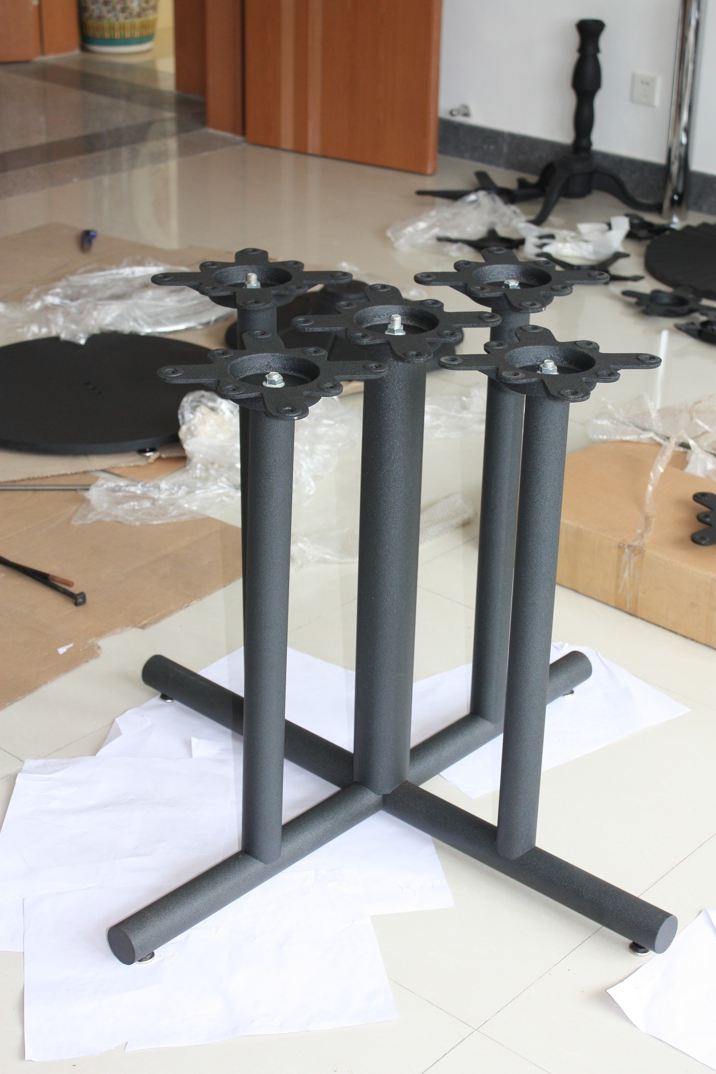 Large Dining Black Metal Table Legs Furniture Bar Table Legs Mild Steel Material