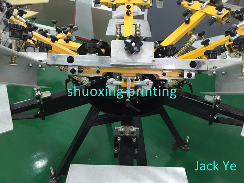 6 color 6 station manual t-shirt screen printing