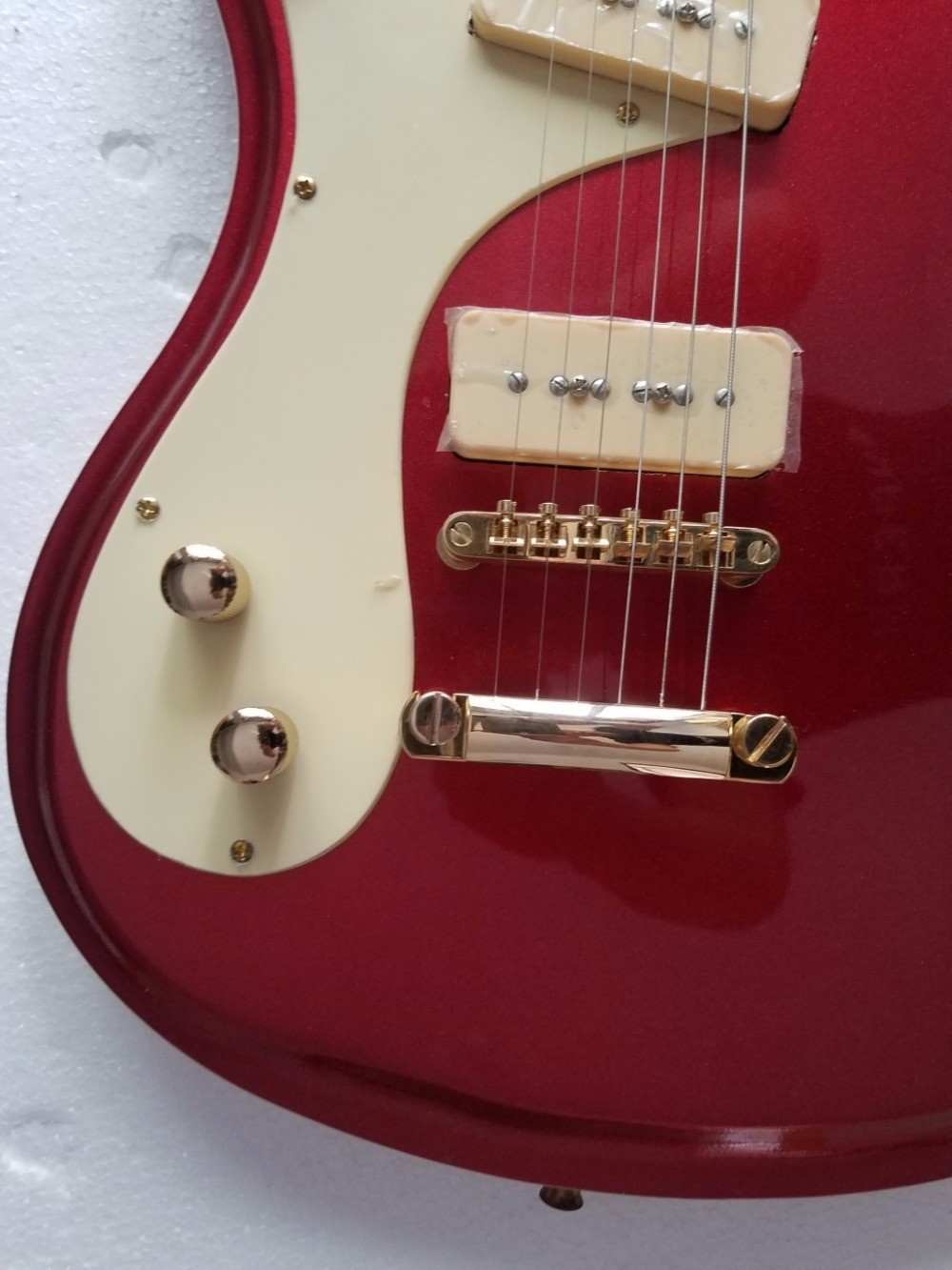 Custom Mosrite Electric guitar JRM Johnny Ramone Guitar with Water Ripple in Green Color