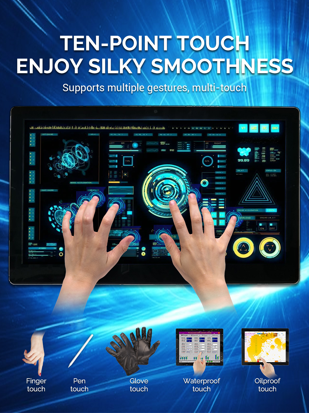 7 Inch Capacitive Industrial Panel PC Industrial PC All In One With SSD WiFi