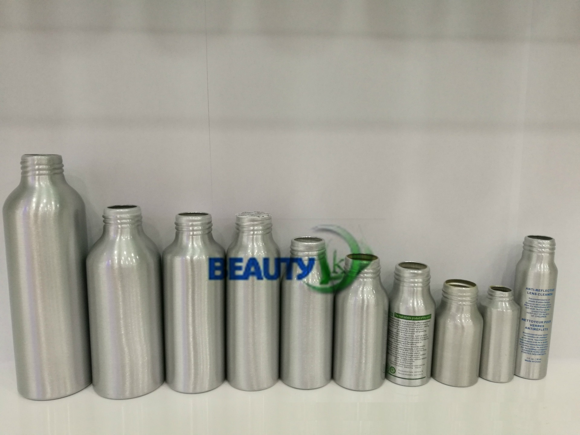 Empty metal cosmetic Packaging refillable aluminum hair salon Fine Mist Spray Bottles