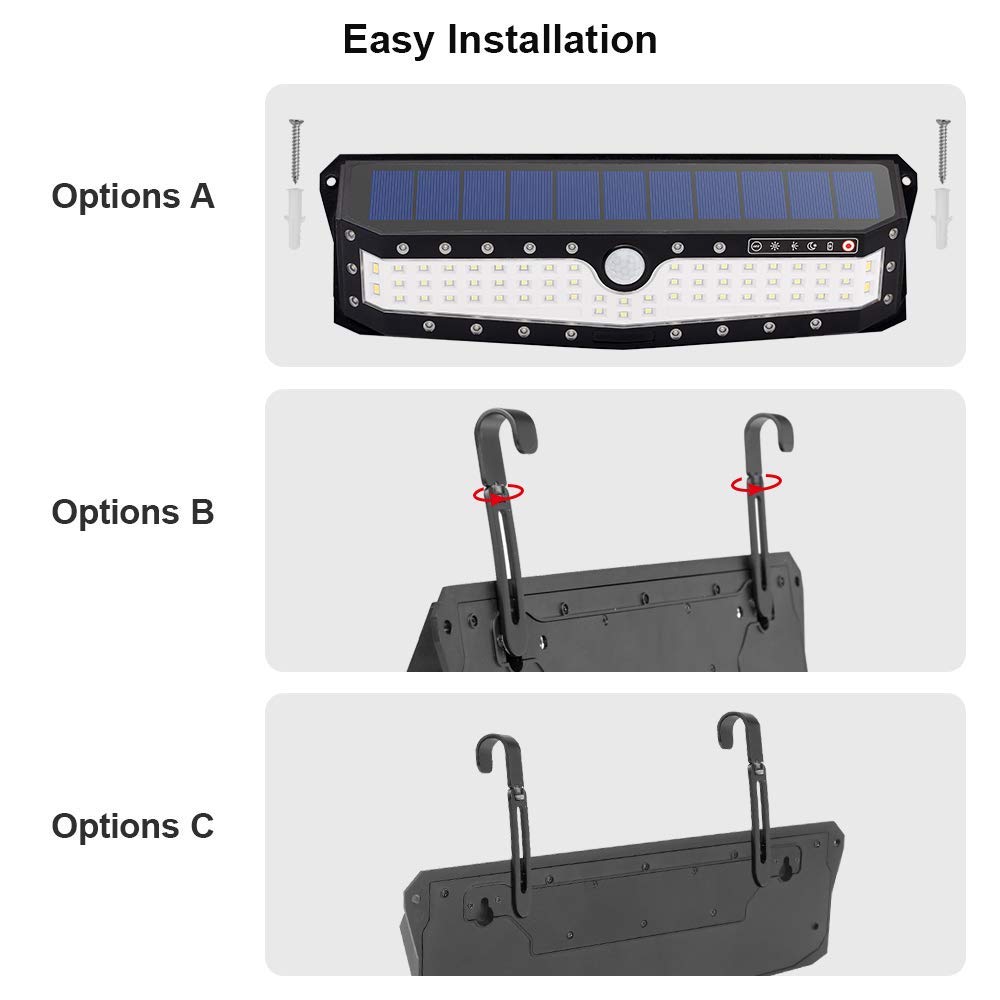 Outdoor Solar Security Lights,79 LED Motion Sensor Super Bright Wall Lights