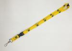 15mm / 20mm / 25mm Bright Yellow Security Badge Lanyard Custom Printing