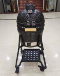 Ceramic 15 Inch BBQ Kamado Grill With Stands Black