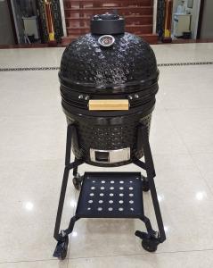 Quality Ceramic 15 Inch BBQ Kamado Grill With Stands Black wholesale