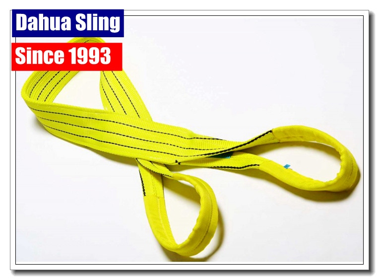 EN 1492-1 Standard Polyester Lifting Slings Eye And Eye Sling Brown Low Elongation