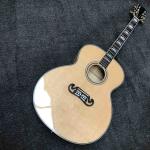Custom Grand GJ200FR Acoustic Guitar Red Flamed Maple Wood Back Side Abalone