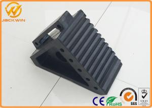 Quality Black Recycled Rubber Wheel Chock Car Parking Stopper Waterproof 1.9 kg Weight wholesale