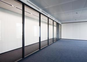 Quality Soundproof Glass Partition Wall System Aluminum Profile With Tempered Glass wholesale