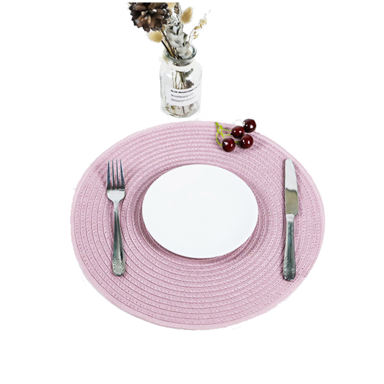 Waterproof Washable Non Slip Mat for Transitional Design Style Placemats in Round Shape