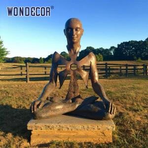 Quality Large Sculpture With Cross Legged Hollow Buddha Statue And Copper Sculpture wholesale