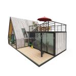 Small Wooden Houses Cabin/Tiny Triangle Shape Steel Structure A-Frame House Kit