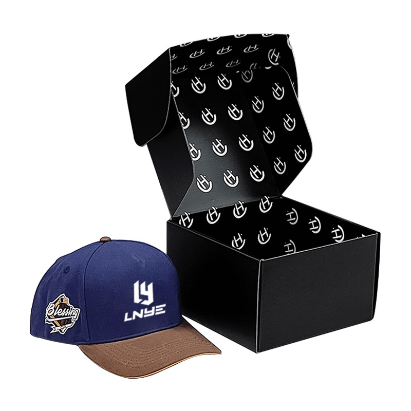 Custom Baseball Cap Corrugated Cardboard Mailing Boxes Recycled Paper Tube With Magnet Shape For Shipping