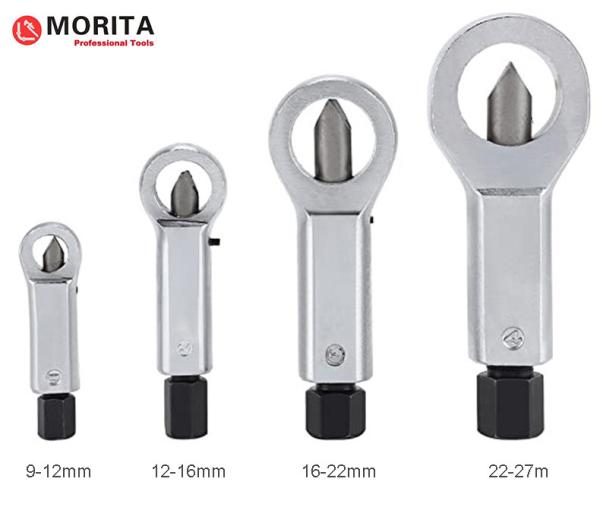 Nuts Splitter Set 4 Pce Nut Cutter 9mm - 27mm Carbon steel/Cr/Mo steel length