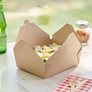 Quality Kraft Paper Meal Food Boxes Disposable Take Out Containers Lunch wholesale