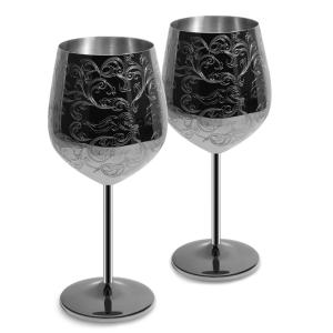 Quality E BON Stainless Steel Wine Glass Metal Wine Goblets durable wholesale