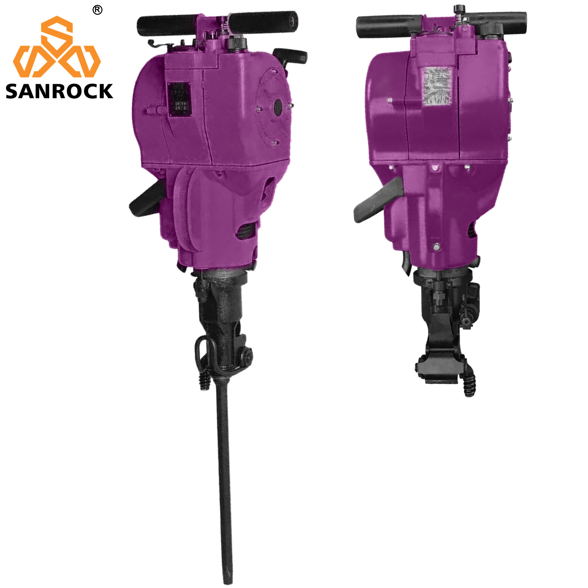 Gasoline Rock Drill Machine Concrete Breaker Hammer Portable Rock Drilling Machine