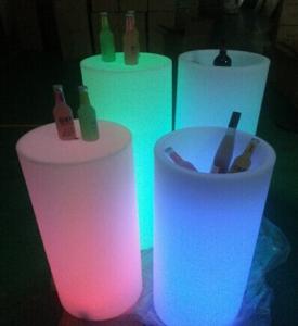 Quality LED tall ice bucket IC-020 Rechargeable battery,RGB color changing , remote control wholesale