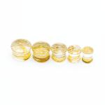10mm plugs and tunnels Acrylic Ear Gauges Gold Strings Inside