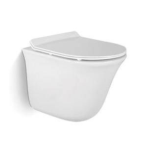 Quality Modern Bathroom High-end Custom Designer Wc Wall Hung Toilet High Quality Sanitary Ware Rimless Flushing Wall Hung Toilets wholesale