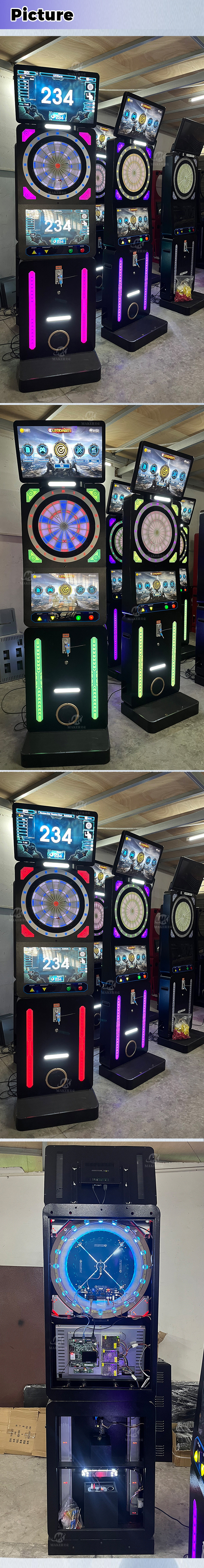 240cm Height Electronic Dart Machine 100-240v Leodarts Shoot Machine Custom Plug
