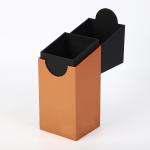 Luxury rigid fip open top Single bottle Wine Packaging Box with full size black