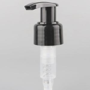 Quality Cosmetic Pressing Liquid Dispenser Pump Hand , Light Touch Black Lotion Pump wholesale